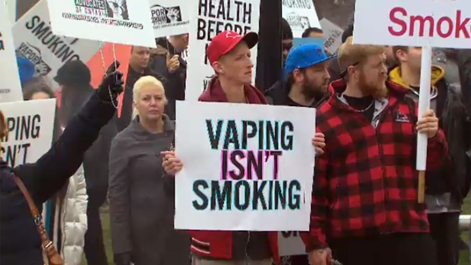 vaping protestors